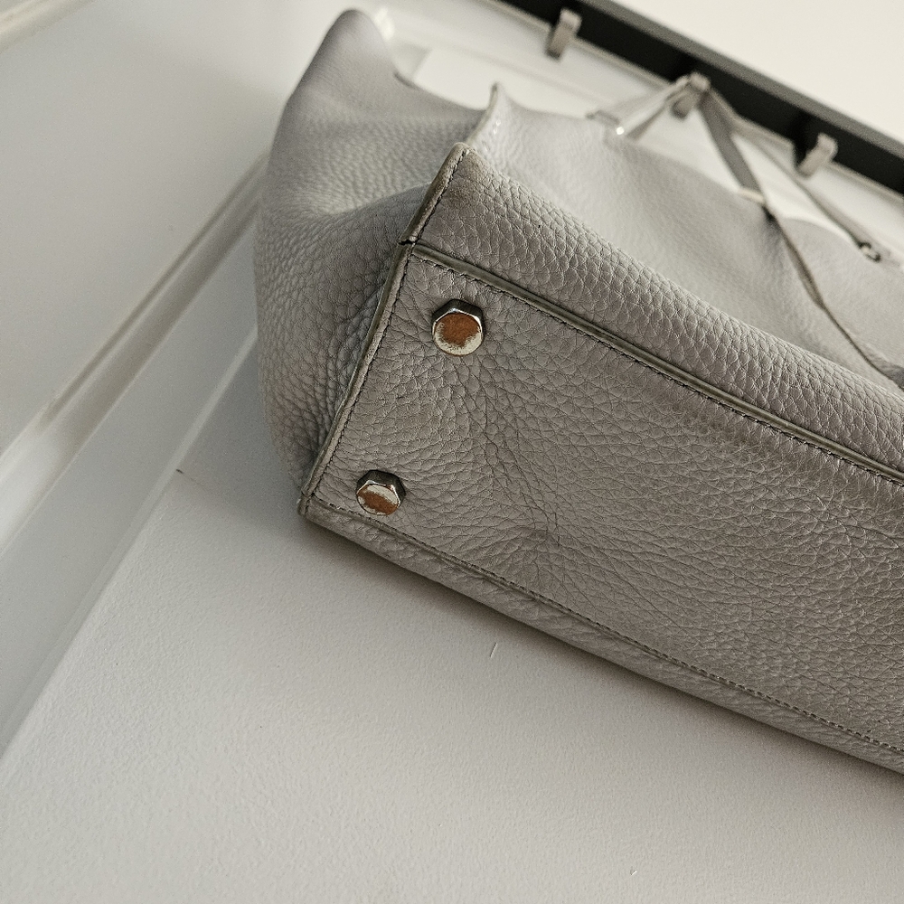 Rebecca Minkoff Light Grey Leather Tote Bag - Picture 2 of 8